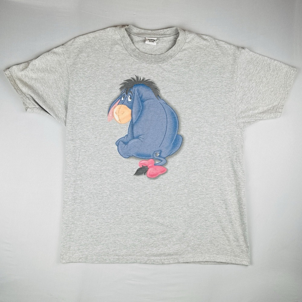Vintage 90s Disney Eeyore T-Shirt XL USA Winnie the Pooh Double Sided